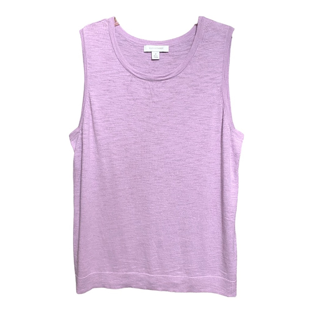 Madison Grey Sleeveless Mauve Scoop Neck Sweater 1X
